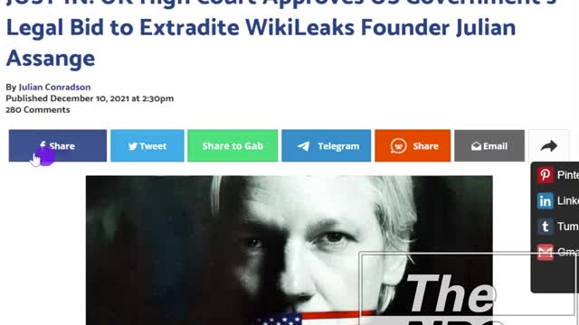 UK Agrees To Extridite Julian Assange To The US