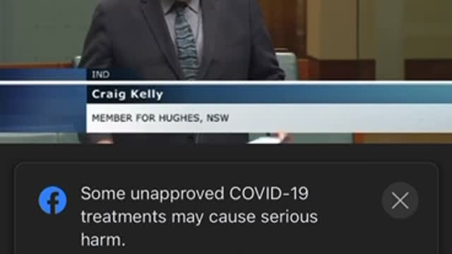 Craig Kelly parliament member -Ivermectin effectiveness