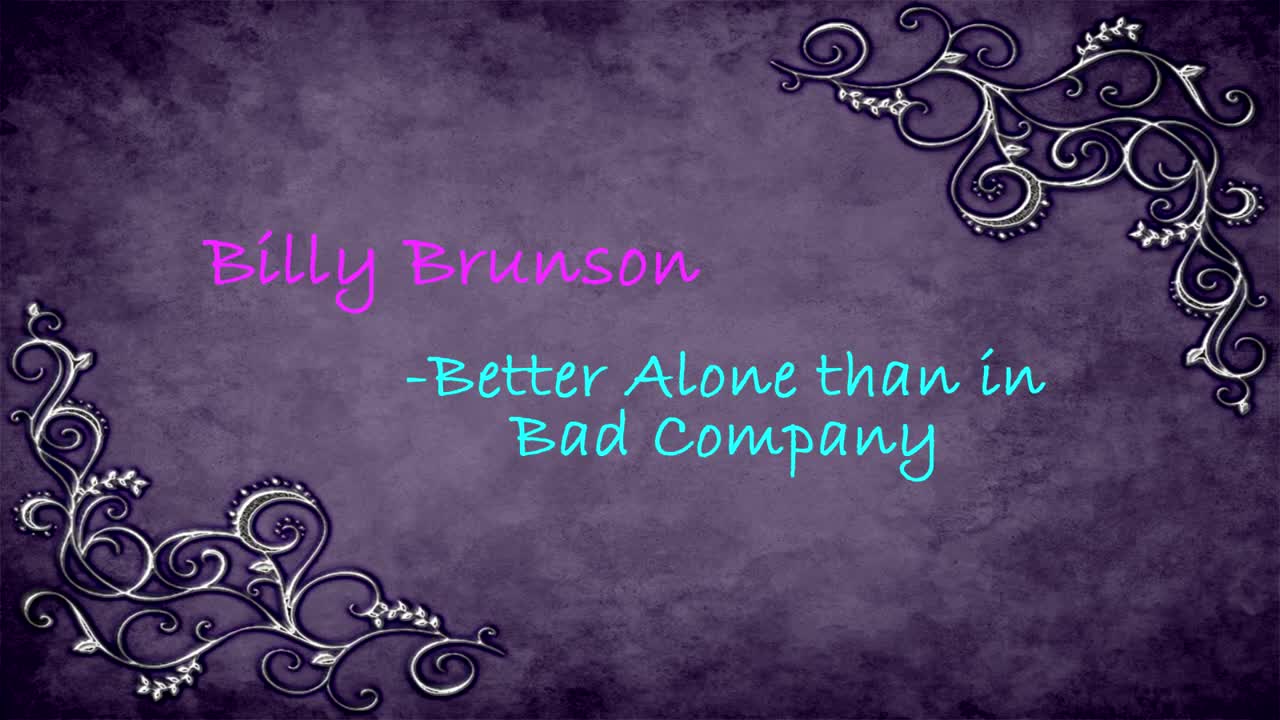 Better Alone than in Bad Company