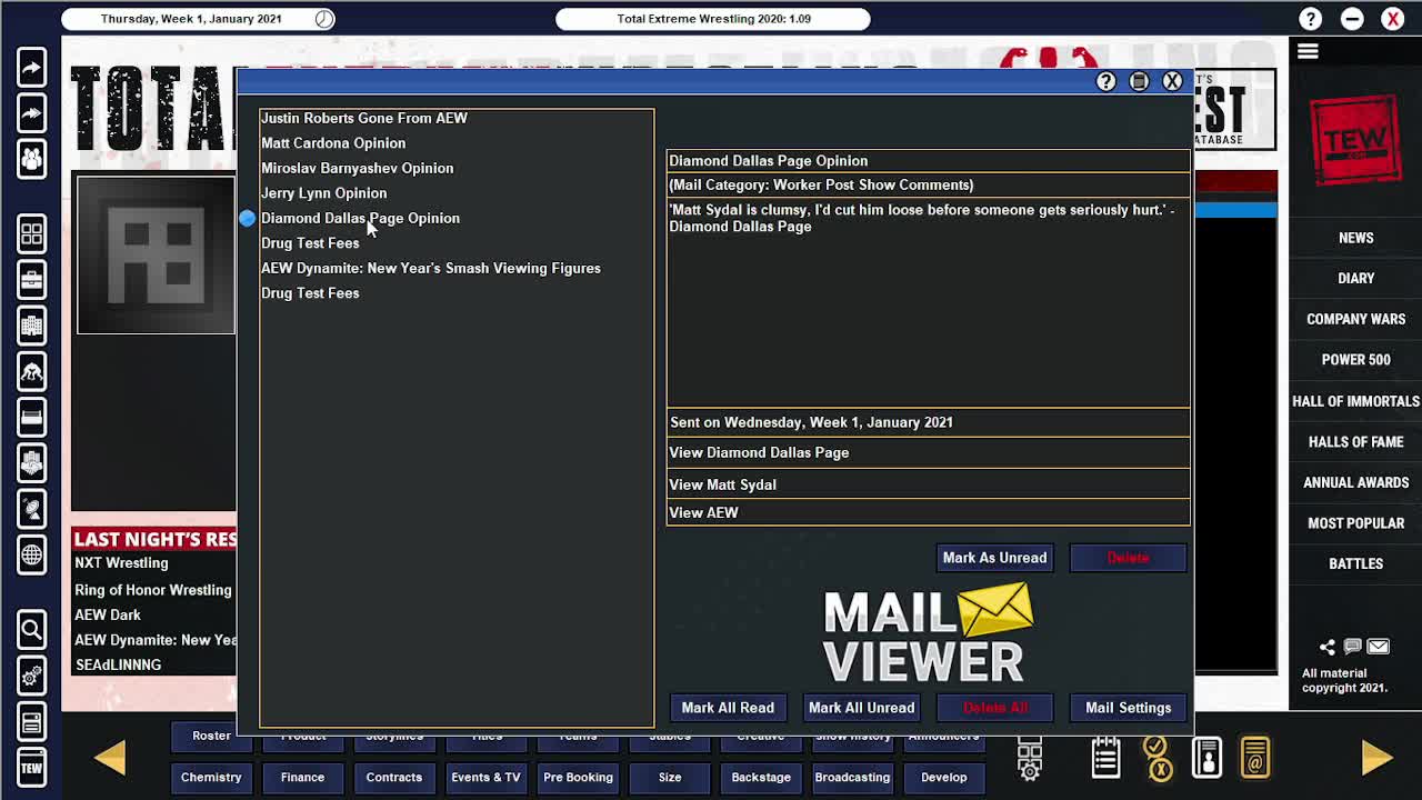 RapperJJJ TEW2020: AEW Episode #43: New Year's Smash Night One