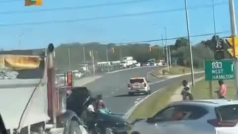 Dump Truck Crash In Mississauga