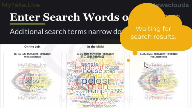 3D Search Results: Newsclouds