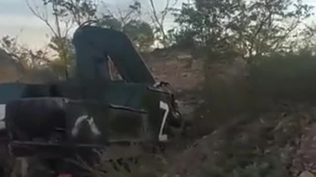 Abandoned Russian position in Kherson