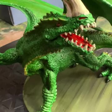 Gargantuan green dragon miniature only primed painted