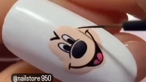 Mickey mouse nail art