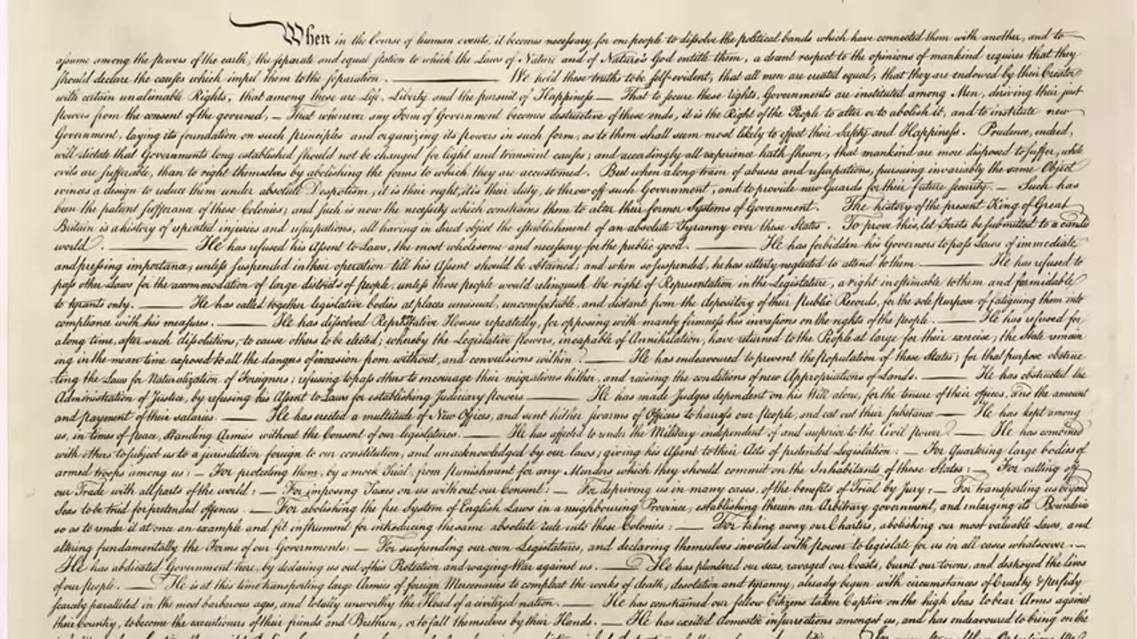 The Declaration of Independence read by John F. Kennedy