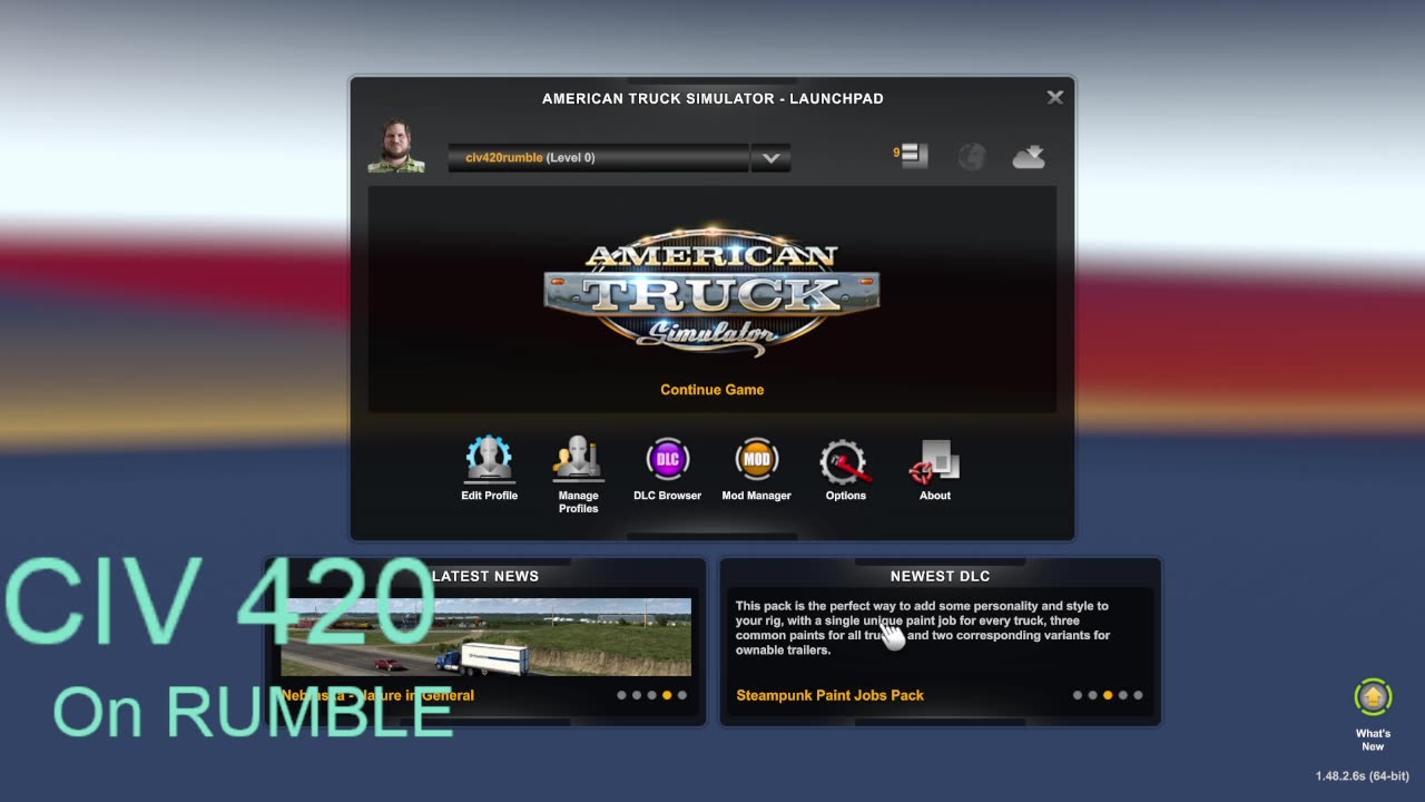 American truck simulator stream