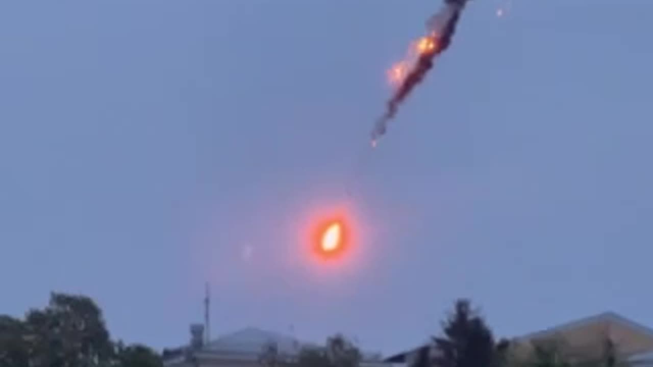 Ukrainian air defence wastes all their ammunition and sets their own train station on fire