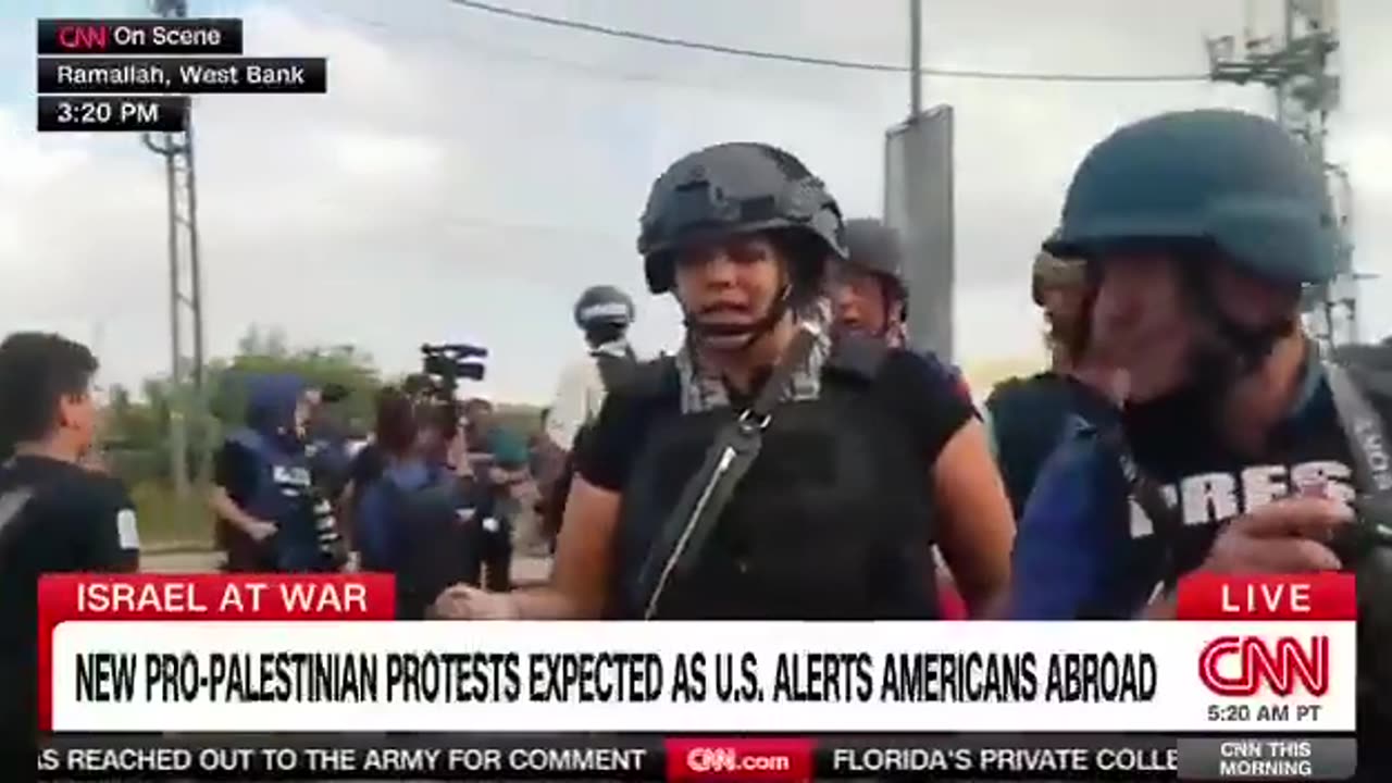 Palestinian man to CNN: “You are not welcome here, genocide supporters! F*** CNN!”