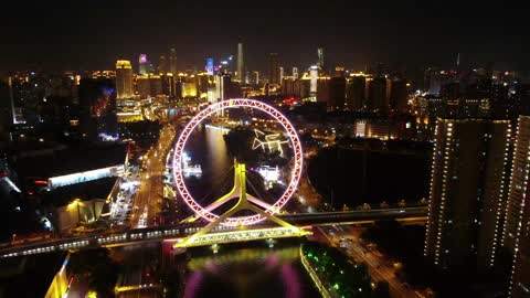 Night view of Chinese cities