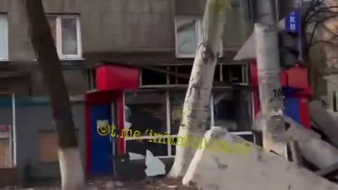 Fresh video from the center of Bakhmut