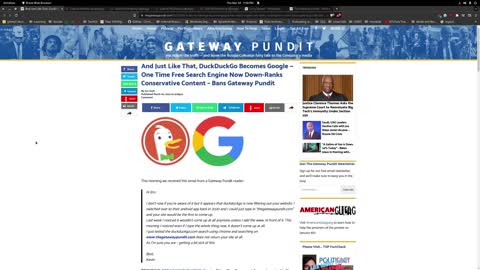 DuckDuckGo implements censorship under the guise of standing with Ukraine against Russia.