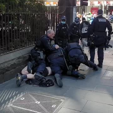 Victoria Thug Cops-Bashing people for their Health