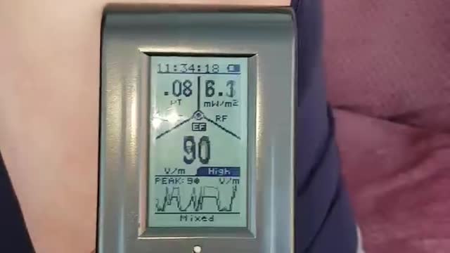 Covid Vaxxed Woman Blowing EMF Meter