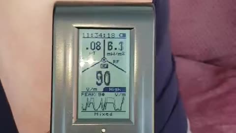 Covid Vaxxed Woman Blowing EMF Meter