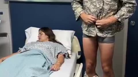 Soldier returns home in time to give wife cancer free news