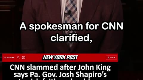 CNN John King Says Pa Governor Shapiro’s Faith Makes Him a Risky VP Pick