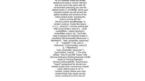 How to import ES6 modules in content script for Chrome Extension