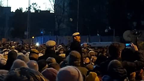 Protest in front of the Russian embassy in Helsinki