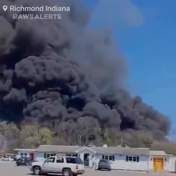 A massive fire has engulfed a plastic recycling plant in Richmond, Indiana