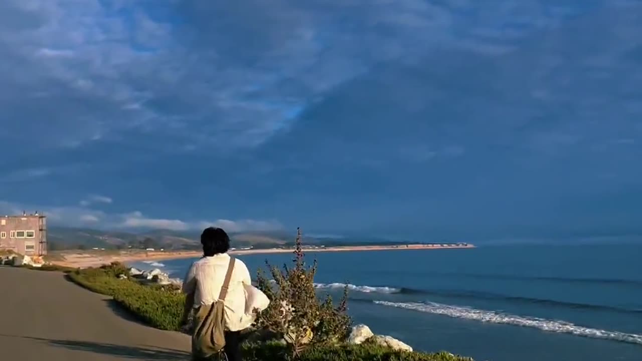 Biking along the seaside with beautiful scenery all the way