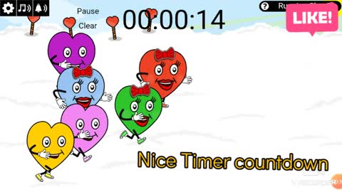 Love Heart Race Timer Countdown 2021