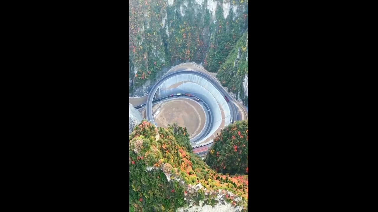 The road in the mountains of China