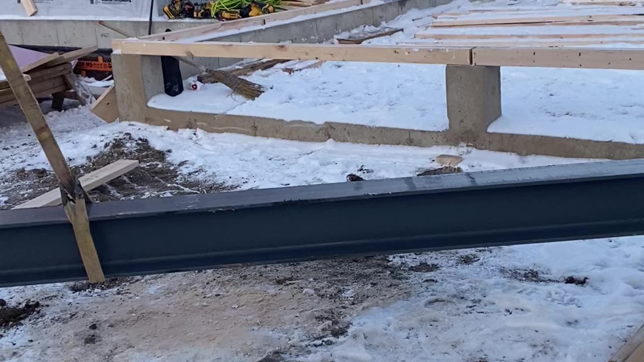 Long reach with the cage to install beam