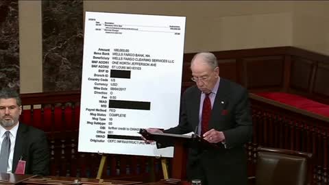 Grassley speech about financial link btwn CCP/Biden familly