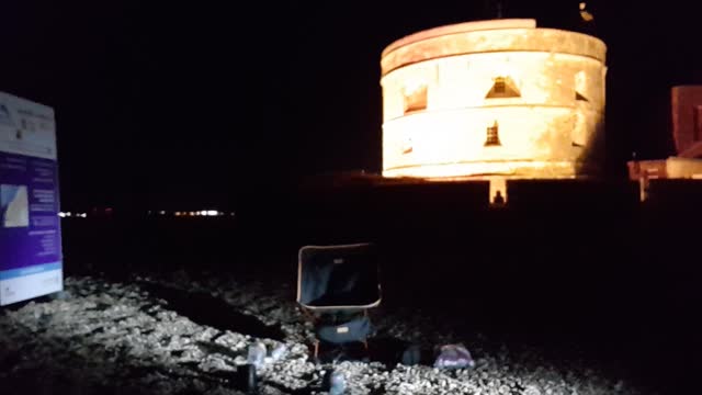 Rode wireless go. Wireless microphone. Distance test. Night time . At a castle.