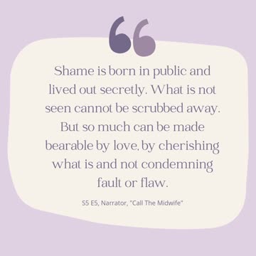 Quote: Shame is born...