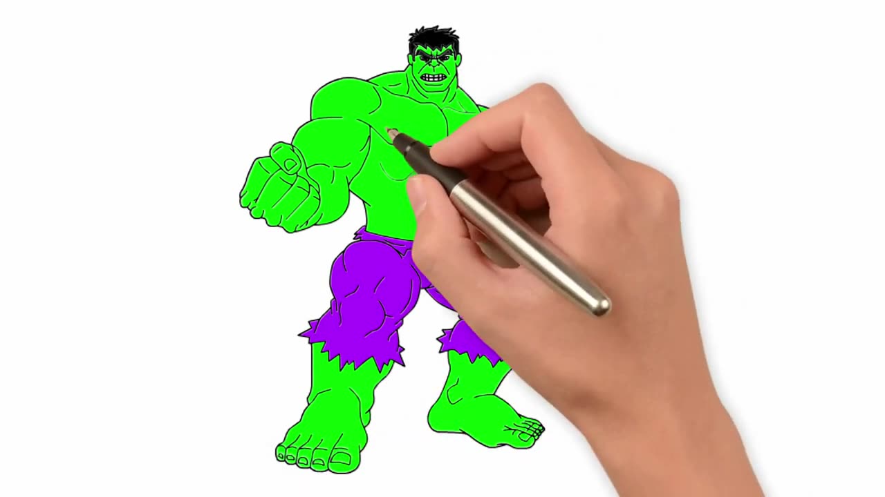 How to Draw Hulk Easy Step by Step and Coloring