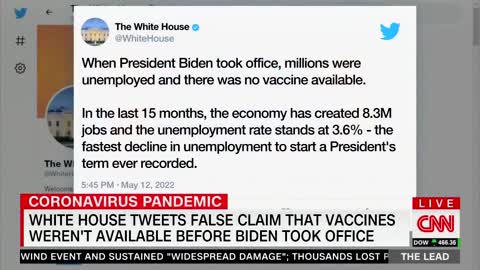 CNN Roasts Fauci Live On-Air Over White House’s Fake Vaccine Tweet