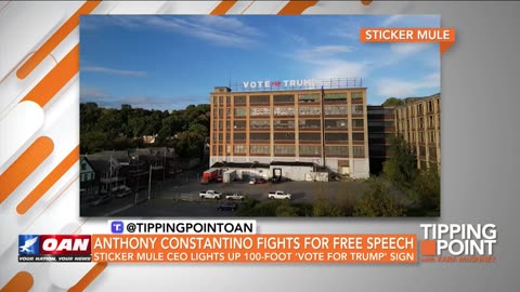 Anthony Constantino Converts an Iconic Building, Lights Up a 'VOTE FOR TRUMP' Sign