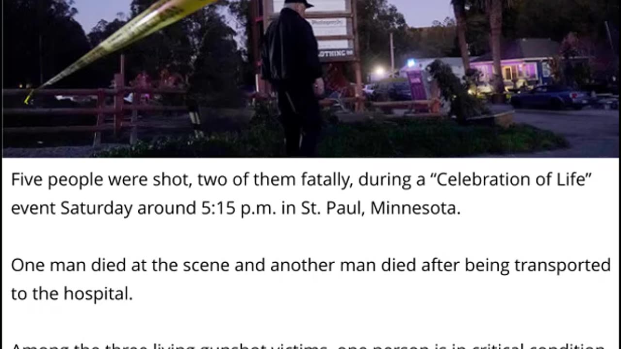 MASS SHOOTING: Five Shot During Minnesota ‘Celebration of Life’ Event