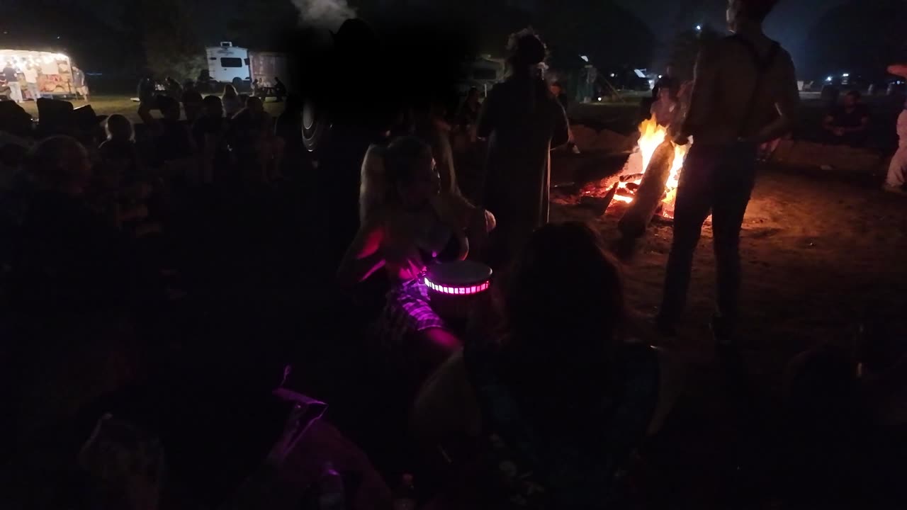 My turn with the #djembe at the #bonfire!