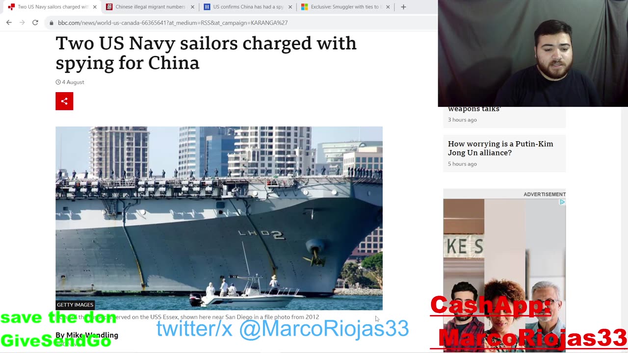 Chinese Spies In The US Navy Chinese Migrant Numbers Explode. Isis At The Border