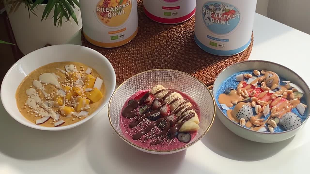 BREAKFAST BOWLS | Colazione fresca, veloce e colorata | Con frutta e superfoods | @giorgiafitfood