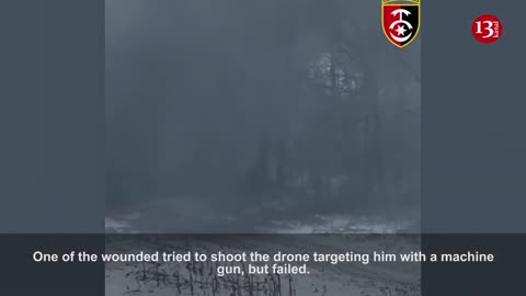 Large group of Russians advancing in open area was targeted by artillery and drones