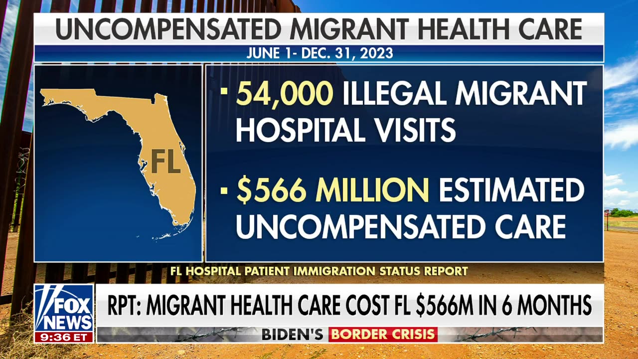 How much did the medical care for migrants from Florida cost?