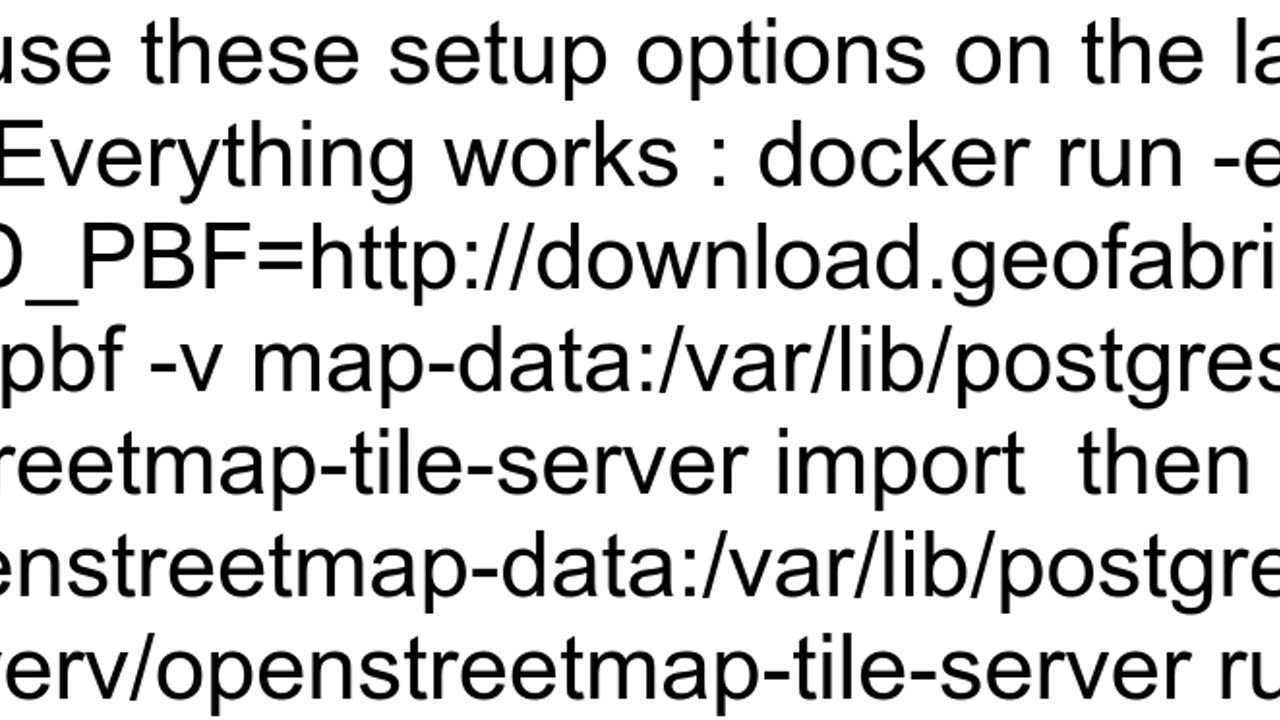 Issue creating OSM tile server using Docker