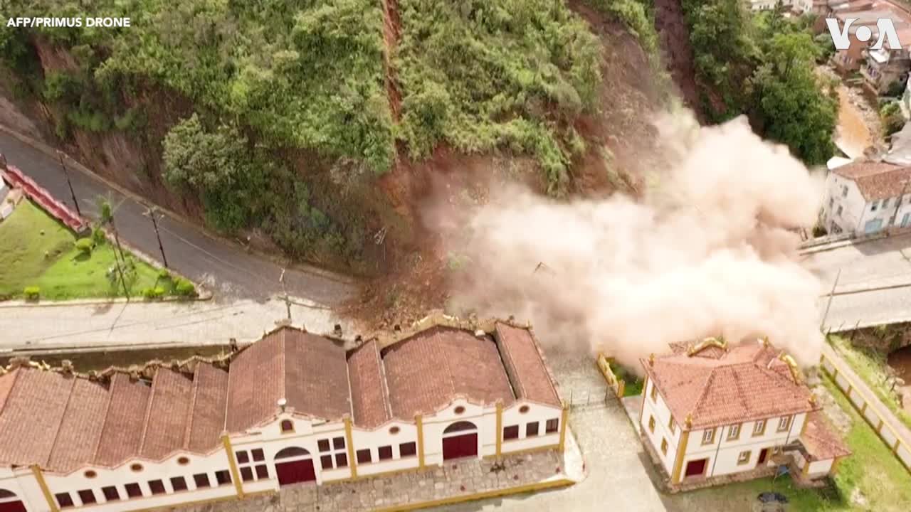 Landslide Destroys Historic Mansion in Ouro Preto, Brazil