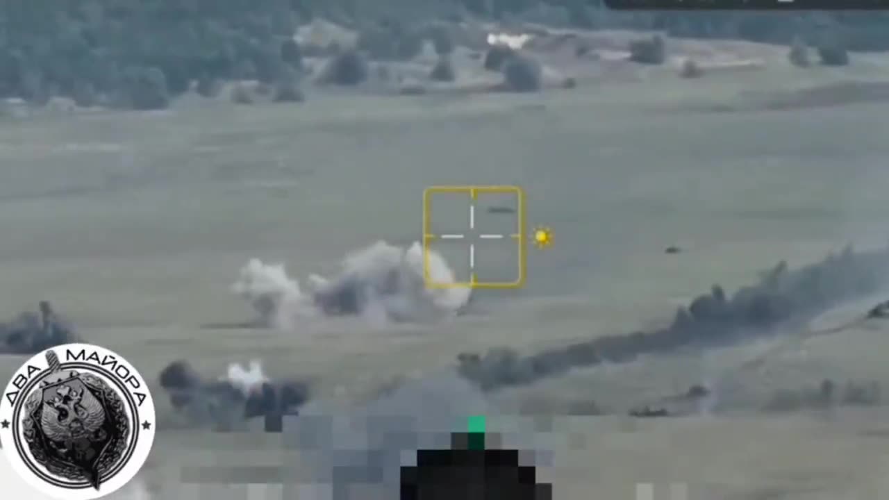 Ukrainian Armoured Column Destroyed By Mines And Artillery