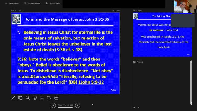 Sunday October 23,2022 Life of the Messiah 63: John and the Message of Jesus