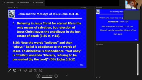 Sunday October 23,2022 Life of the Messiah 63: John and the Message of Jesus