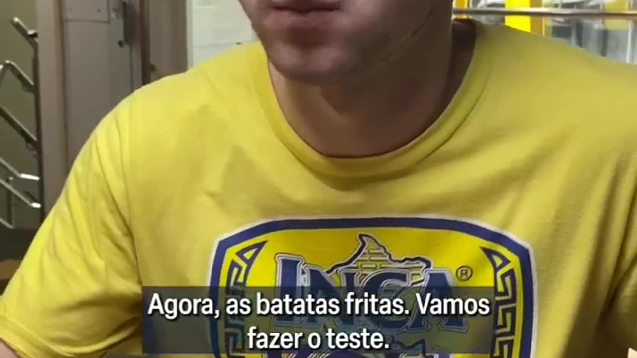 provando o mequi do Brasil