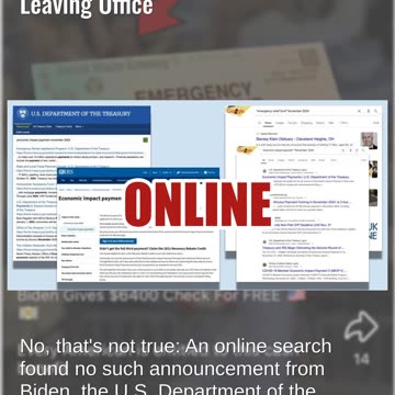 Fact Check: Biden NOT Giving Out $6,400 Stimulus Checks Before Leaving Office