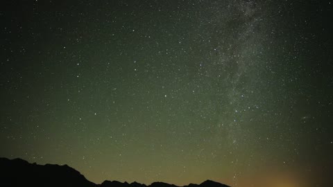 Night sky full of stars rotating