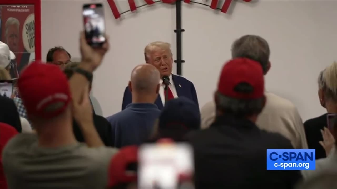 President Trump Visits Campaign Office in Virginia