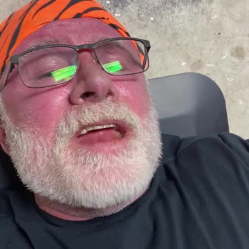 Stick a FORK in me, I'm DONE! Is that chew in his mouth???